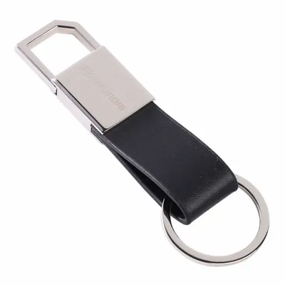 Heavy-duty Ring Tag Leather Keychain