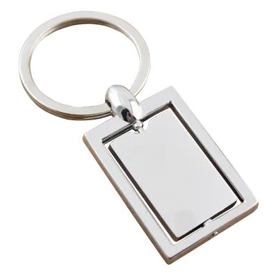 Spinning Handy Square-shaped Metal Keychain