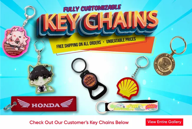 Custom keychains, Free shipping
